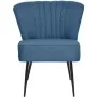 Sillón de cóctel tela azul de vidaXL, Sillones - Ref: Foro24-244098, Precio: 157,87 €, Descuento: %