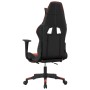 Silla gaming con reposapiés cuero sintético negro rojo en Sillas gaming | Comprar online en Foru.es