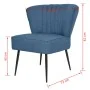 Sillón de cóctel tela azul de vidaXL, Sillones - Ref: Foro24-244098, Precio: 157,87 €, Descuento: %