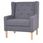 Sillón de tela gris de vidaXL, Sillones - Ref: Foro24-245452, Precio: 214,39 €, Descuento: %
