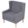 Sillón de tela gris de vidaXL, Sillones - Ref: Foro24-245452, Precio: 214,39 €, Descuento: %