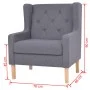Sillón de tela gris de vidaXL, Sillones - Ref: Foro24-245452, Precio: 210,26 €, Descuento: %