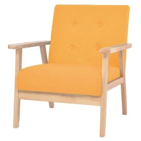 Sillón de tela amarillo de vidaXL, Sillones - Ref: Foro24-244657, Precio: 125,91 €, Descuento: %