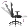 Silla gaming con reposapiés cuero sintético negro gris en Sillas gaming | Comprar online en Foru.es