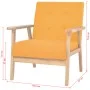 Sillón de tela amarillo de vidaXL, Sillones - Ref: Foro24-244657, Precio: 125,91 €, Descuento: %