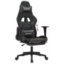 Silla gaming con reposapiés cuero sintético negro gris en Sillas gaming | Comprar online en Foru.es