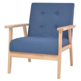 Sillón de tela azul de vidaXL, Sillones - Ref: Foro24-244654, Precio: 153,85 €, Descuento: %