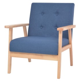 Sillón de tela azul de vidaXL, Sillones - Ref: Foro24-244654, Precio: 156,61 €, Descuento: %