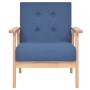 Sillón de tela azul de vidaXL, Sillones - Ref: Foro24-244654, Precio: 156,61 €, Descuento: %