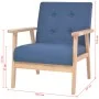 Sillón de tela azul de vidaXL, Sillones - Ref: Foro24-244654, Precio: 153,85 €, Descuento: %