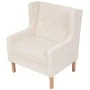 Sillón de tela color blanco crema de vidaXL, Sillones - Ref: Foro24-245449, Precio: 225,86 €, Descuento: %