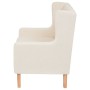 Sillón de tela color blanco crema de vidaXL, Sillones - Ref: Foro24-245449, Precio: 229,22 €, Descuento: %