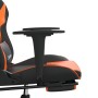 Silla gaming con reposapiés cuero sintético negro naranja en Sillas gaming | Comprar online en Foru.es