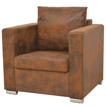 Brown artificial suede armchair by vidaXL, Armchairs - Ref: Foro24-244701, Price: 251,05 €, Discount: %