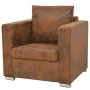 Brown artificial suede armchair by vidaXL, Armchairs - Ref: Foro24-244701, Price: 251,05 €, Discount: %