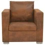 Brown artificial suede armchair by vidaXL, Armchairs - Ref: Foro24-244701, Price: 251,05 €, Discount: %