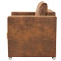 Sillón de piel de ante artificial marrón de vidaXL, Sillones - Ref: Foro24-244701, Precio: 265,26 €, Descuento: %