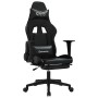 Silla gaming con reposapiés cuero sintético negro en Sillas gaming | Comprar online en Foru.es