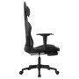 Silla gaming con reposapiés cuero sintético negro en Sillas gaming | Comprar online en Foru.es