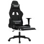 Silla gaming con reposapiés cuero sintético negro en Sillas gaming | Comprar online en Foru.es