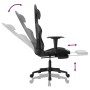 Silla gaming con reposapiés cuero sintético negro en Sillas gaming | Comprar online en Foru.es