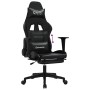 Silla gaming con reposapiés cuero sintético negro en Sillas gaming | Comprar online en Foru.es
