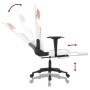 Silla gaming con reposapiés cuero sintético blanco y rosa en Sillas gaming | Comprar online en Foru.es