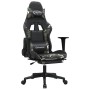 Silla gaming con reposapiés cuero sintético negro camuflaje en Sillas gaming | Comprar online en Foru.es
