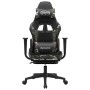Silla gaming con reposapiés cuero sintético negro camuflaje en Sillas gaming | Comprar online en Foru.es