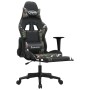 Silla gaming con reposapiés cuero sintético negro camuflaje en Sillas gaming | Comprar online en Foru.es