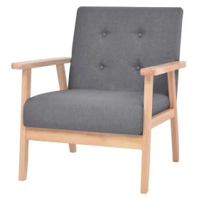 Sillón de tela gris oscuro de vidaXL, Sillones - Ref: Foro24-244651, Precio: 166,96 €, Descuento: %