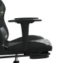 Silla gaming con reposapiés cuero sintético negro camuflaje en Sillas gaming | Comprar online en Foru.es