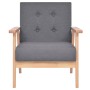 Sillón de tela gris oscuro de vidaXL, Sillones - Ref: Foro24-244651, Precio: 170,28 €, Descuento: %