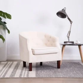 Sillón de tela beige de vidaXL, Sillones - Ref: Foro24-247002, Precio: 177,41 €, Descuento: %
