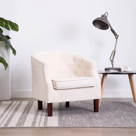 Sillón de tela beige de vidaXL, Sillones - Ref: Foro24-247002, Precio: 196,41 €, Descuento: %