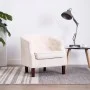 Sillón de tela beige de vidaXL, Sillones - Ref: Foro24-247002, Precio: 177,41 €, Descuento: %