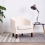 Sillón de tela beige de vidaXL, Sillones - Ref: Foro24-247002, Precio: 196,41 €, Descuento: %
