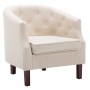 Sillón de tela beige de vidaXL, Sillones - Ref: Foro24-247002, Precio: 196,41 €, Descuento: %