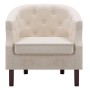 Sillón de tela beige de vidaXL, Sillones - Ref: Foro24-247002, Precio: 196,41 €, Descuento: %