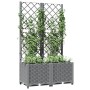 Jardinera con enrejado PP gris claro 80x40x136 cm en Macetas y jardineras | Comprar online en Foru.es