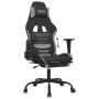 Silla gaming con reposapiés tela gris claro y negro en Sillas gaming | Comprar online en Foru.es