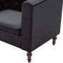 Sillón de terciopelo negro de vidaXL, Sillones - Ref: Foro24-247012, Precio: 239,85 €, Descuento: %