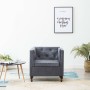 Sillón tapizado de tela gris de vidaXL, Sillones - Ref: Foro24-247158, Precio: 184,07 €, Descuento: %