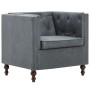 Sillón tapizado de tela gris de vidaXL, Sillones - Ref: Foro24-247158, Precio: 184,07 €, Descuento: %