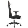 Silla gaming con reposapiés tela negro y gris taupe en Sillas gaming | Comprar online en Foru.es