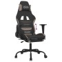 Silla gaming con reposapiés tela negro y gris taupe en Sillas gaming | Comprar online en Foru.es