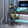 Silla gaming con reposapiés tela verde claro y negro en Sillas gaming | Comprar online en Foru.es