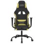 Silla gaming con reposapiés tela verde claro y negro en Sillas gaming | Comprar online en Foru.es