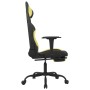 Silla gaming con reposapiés tela verde claro y negro en Sillas gaming | Comprar online en Foru.es