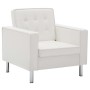 Sillón de cuero sintético blanco de vidaXL, Sillones - Ref: Foro24-247019, Precio: 208,39 €, Descuento: %